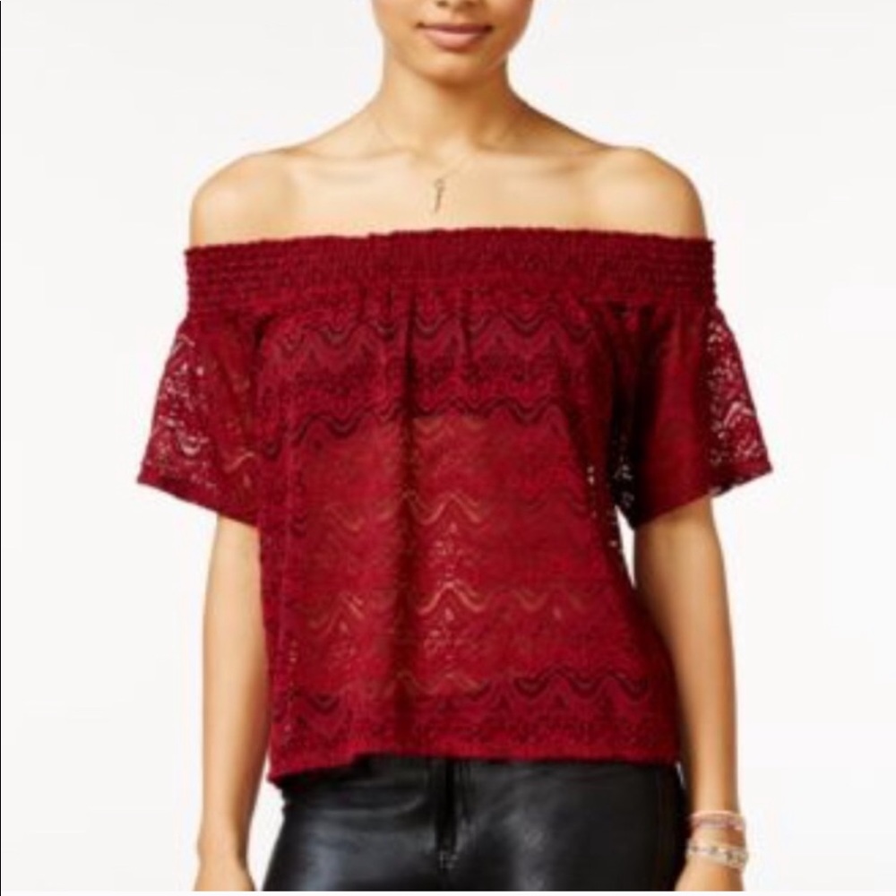 Sheer off the shoulder top